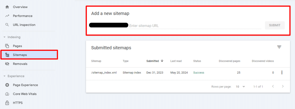 Dodawanie mapy witryny GSC.