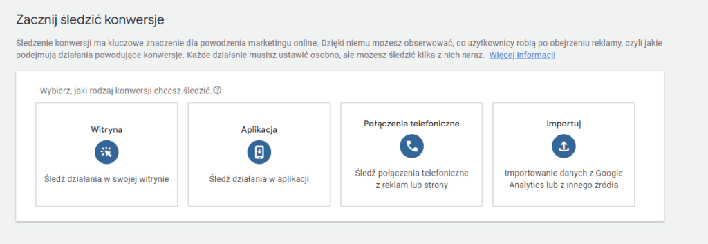 działania powodujące konwersję w google ads