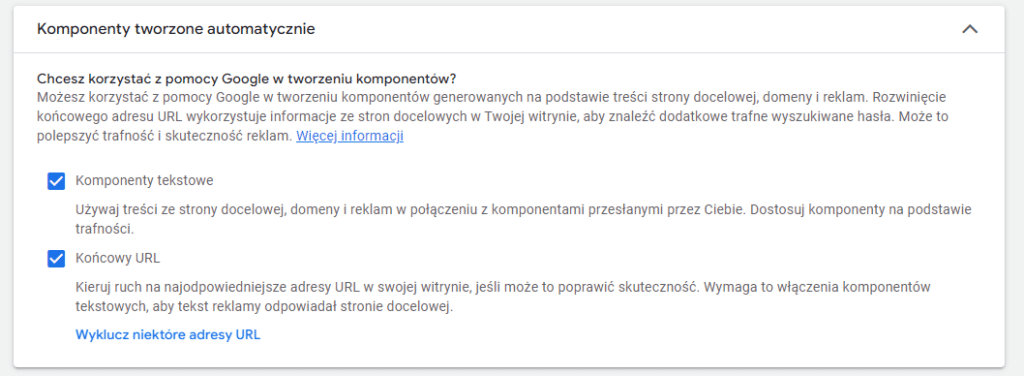 komponetny tworzone automatycznie