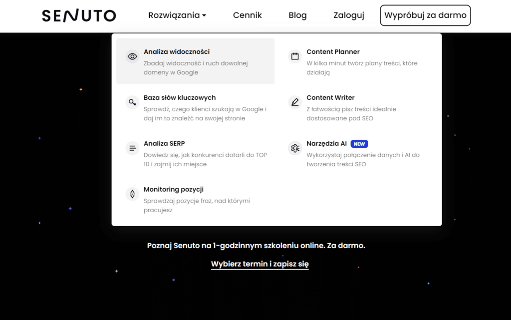 Możliwości Senuto.