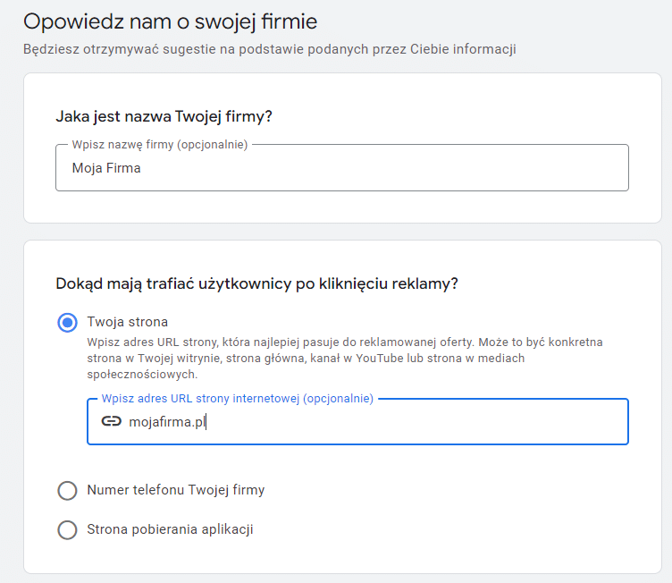 podstawowe informacje o firmie