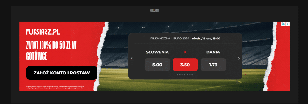 przykład reklamy w sieci reklamowej