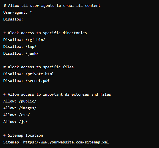 Poprawnie skonfigurowany plik robots.txt.
