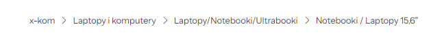 przykład nawigacji breadcrumbs (x-kom.pl_