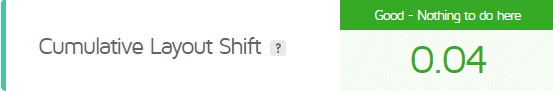 Cumulative Layout Shift dla Semgence.