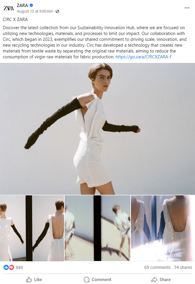 Współpraca firmy Zara z renomowaną marką lokalną.