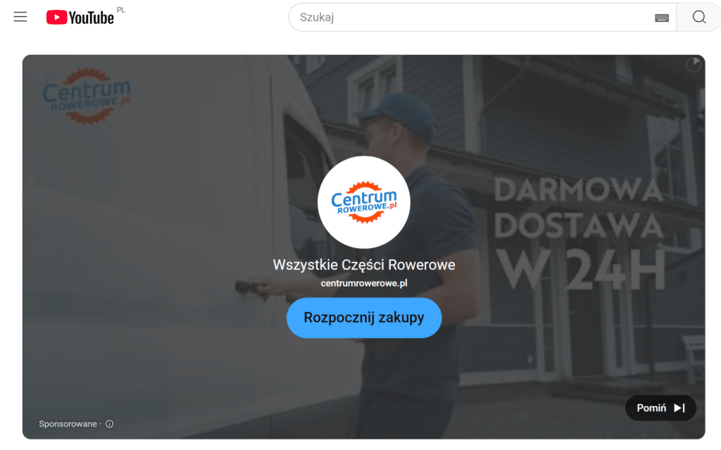 reklama in-stream do pominięcia