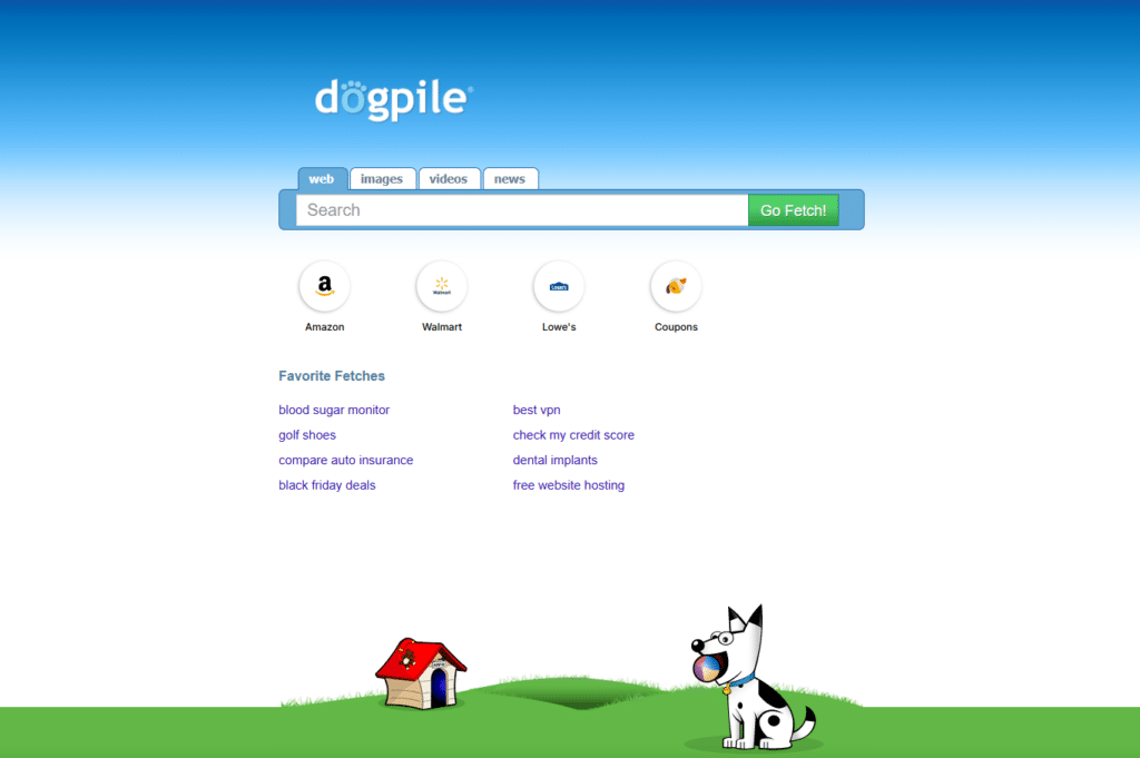 10. Dogpile – agregator wyników z różnych wyszukiwarek