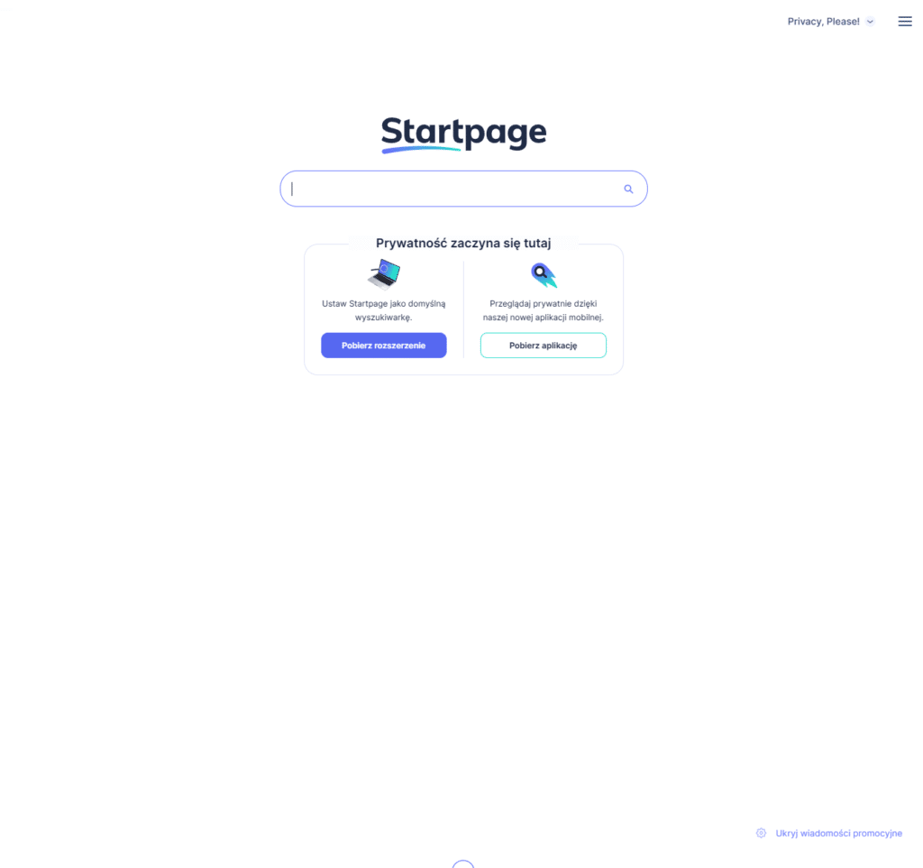 14. Startpage – wyszukiwanie bez śledzenia użytkowników