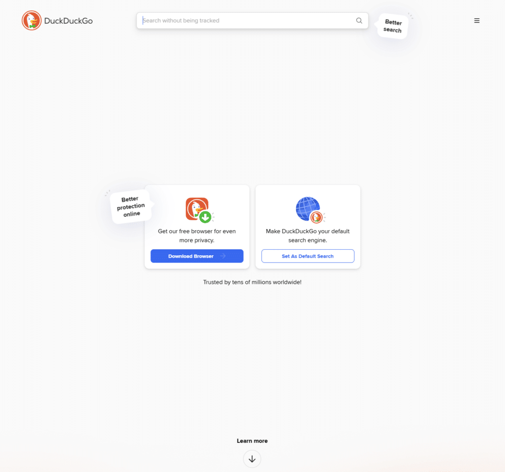 6. DuckDuckGo (0,7%) – wyszukiwarka skupiona na prywatności użytkowników