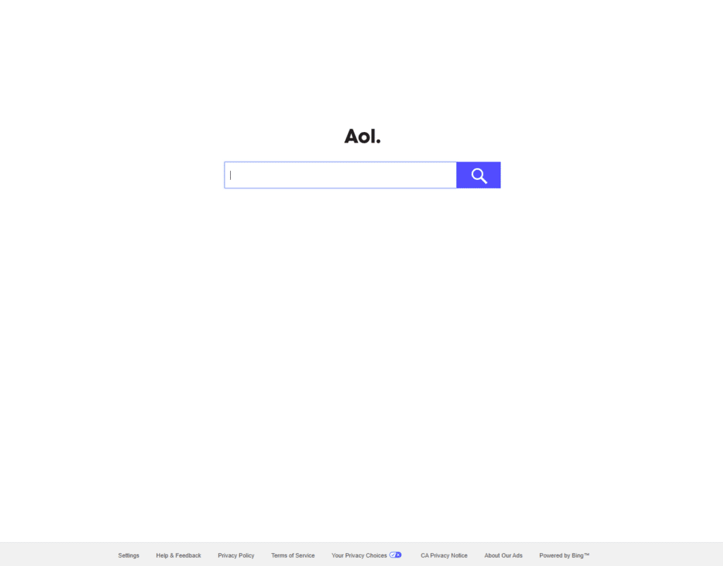 8. AOL Search – dawniej czołowy amerykański dostawca