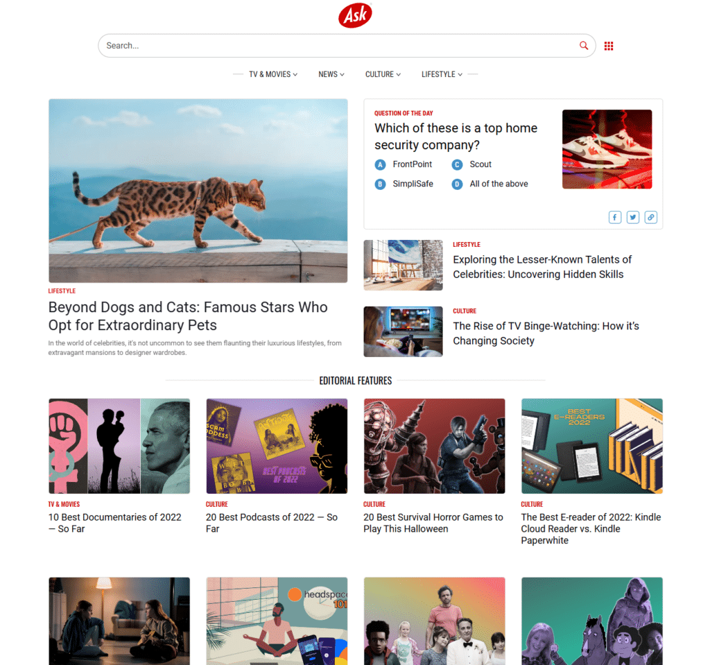 9. Ask.com – pytania i odpowiedzi w wyszukiwarce
