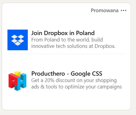 reklamy tekstowe na LinkedIn