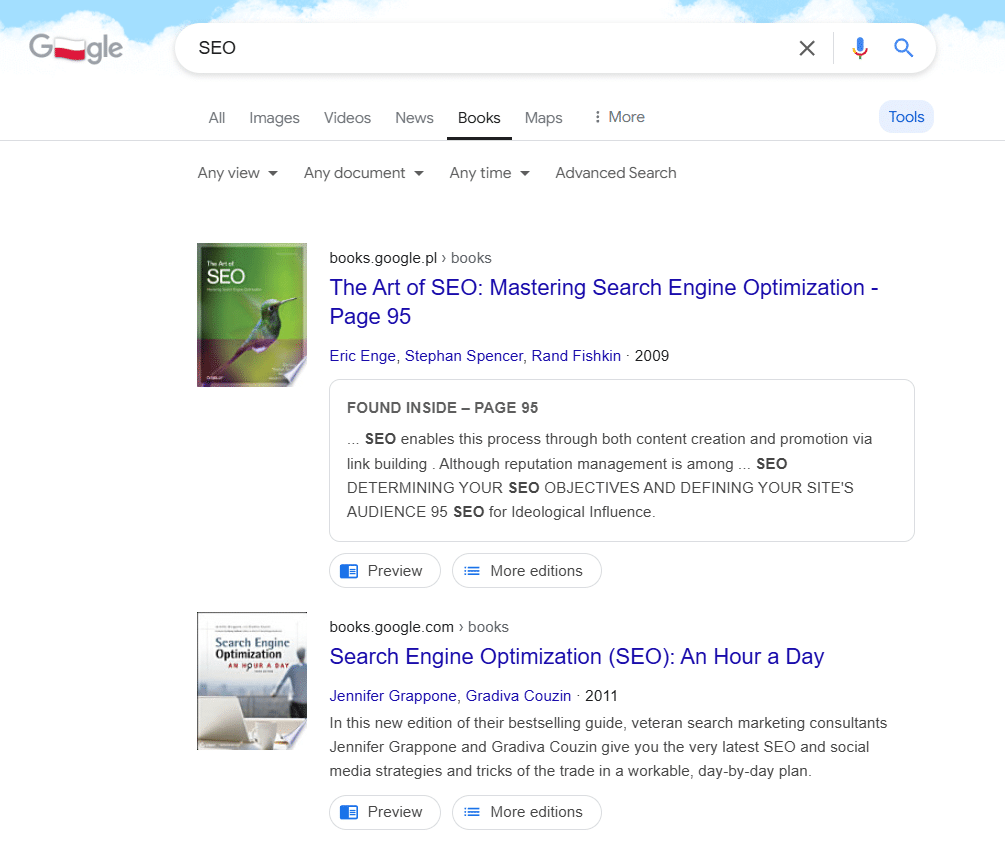 Google Books w praktyce. 