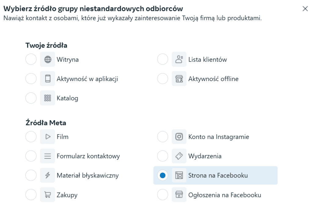 kierowanie reklam do fanów