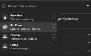 wydarzenie publiczne czy prywatne