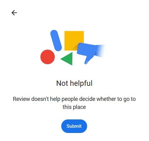 Akceptacja zgłoszenia opinii w Google Moja Firma.