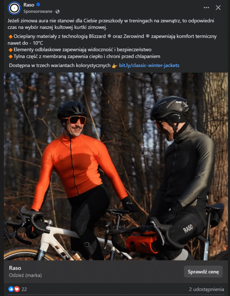 przykład targetowania na Facebooku