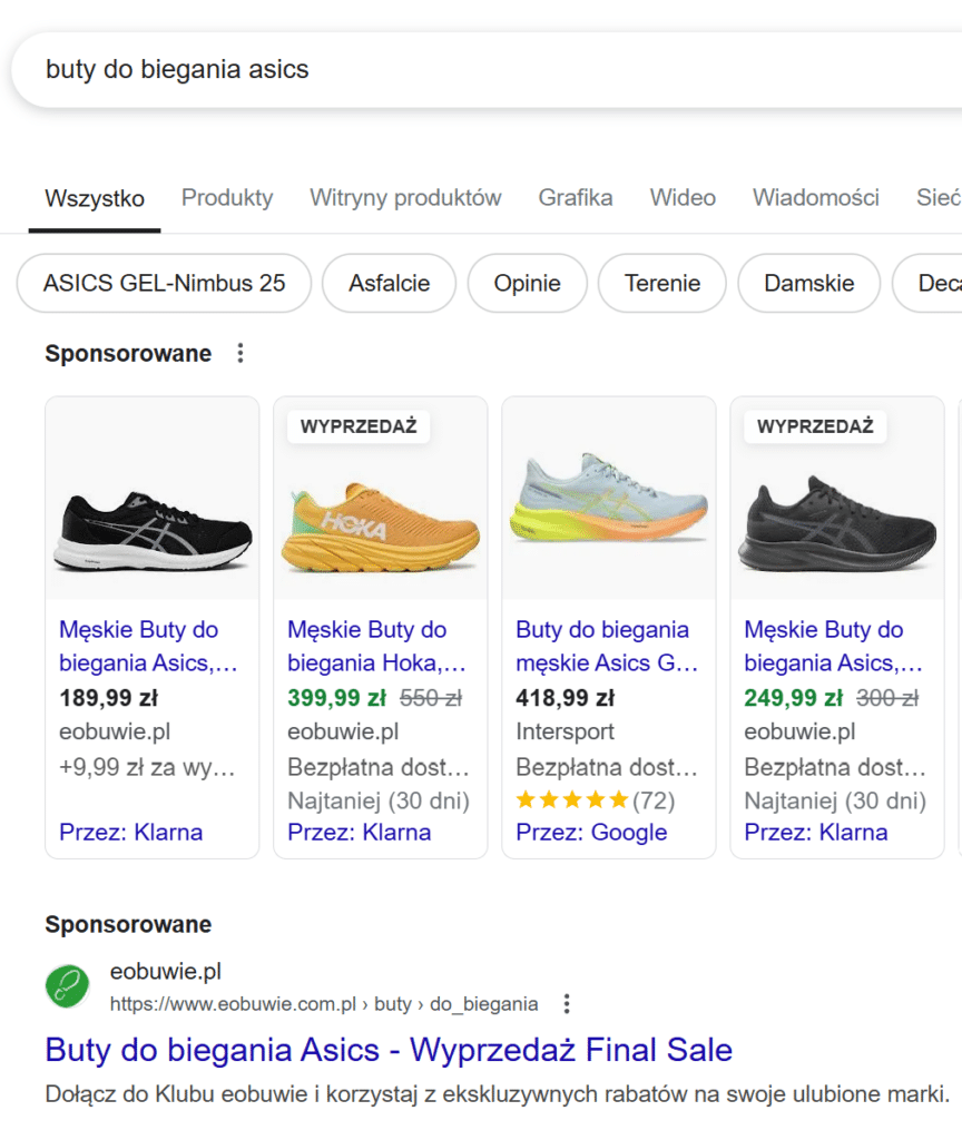 targetowanie w wyszukiwarce Google