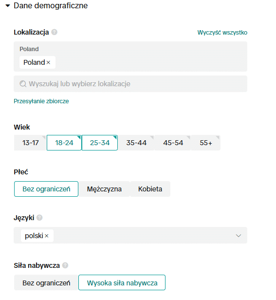 targetowanie reklam na tiktoku