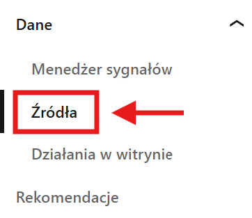 sekcja źródła w linkedin ads manager