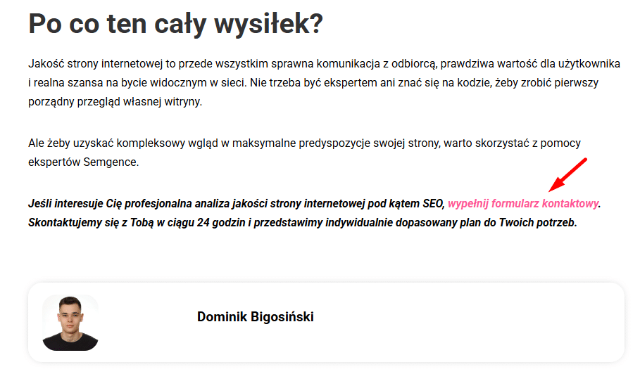 Neutralny link do formularza kontaktowego.