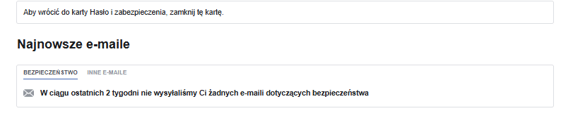 Ostanie e-maile na Facebooku
