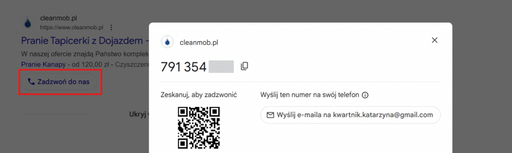 rozszerzenie z połączeniem