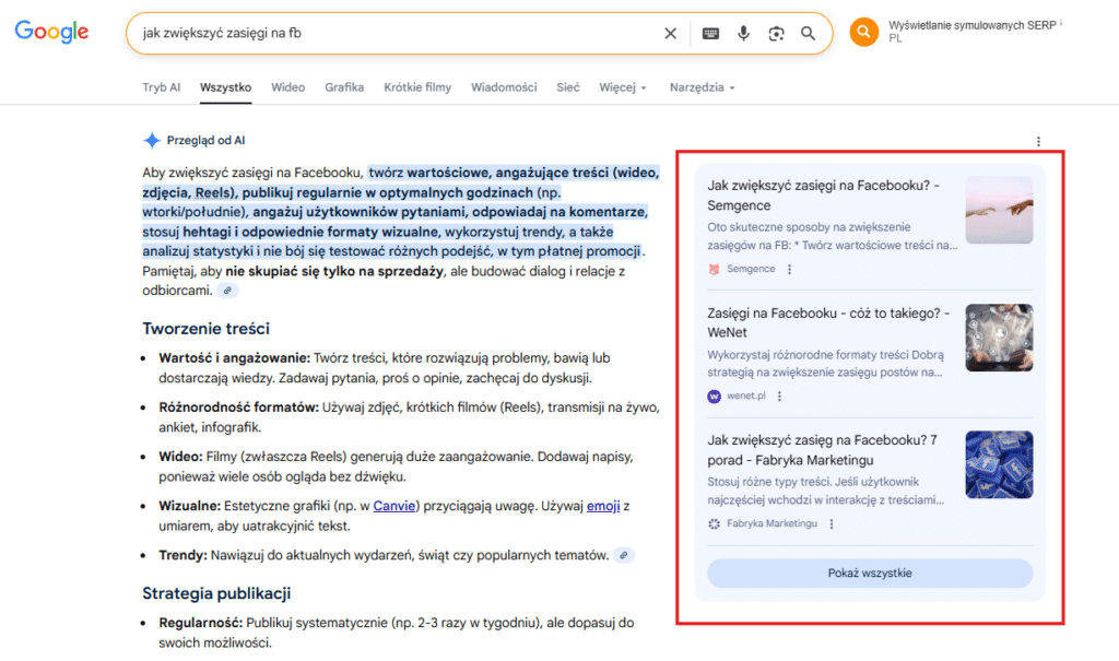 cytowania w AI Overviews
