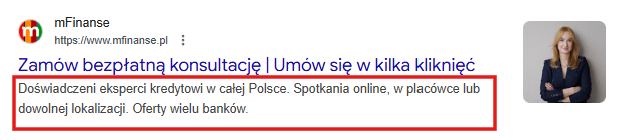 opis reklamy