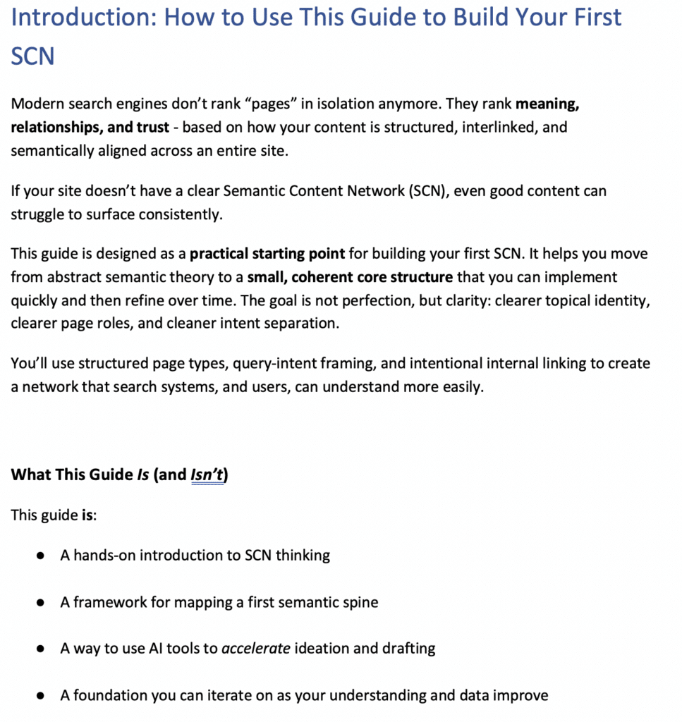 Fragment książki "Semantic SEO, SRO & AI - Get Found, Trusted, and Chosen in the AI Era.: Understand How AI Reads, Scores, and Chooses Your Content"