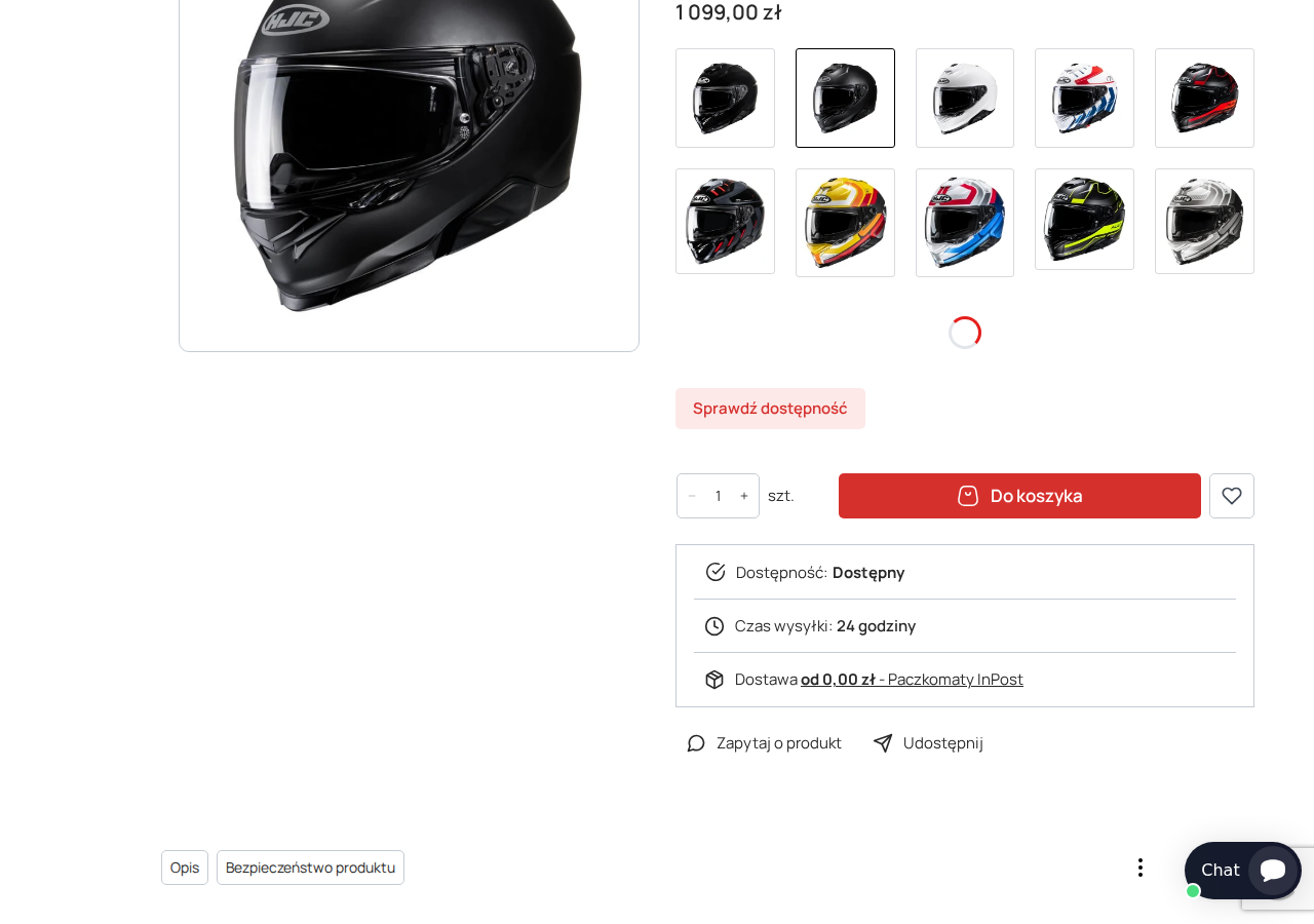 Karta produktowa motormind.pl kask HJC i71 - informacja o okularach ukryta w liście cech