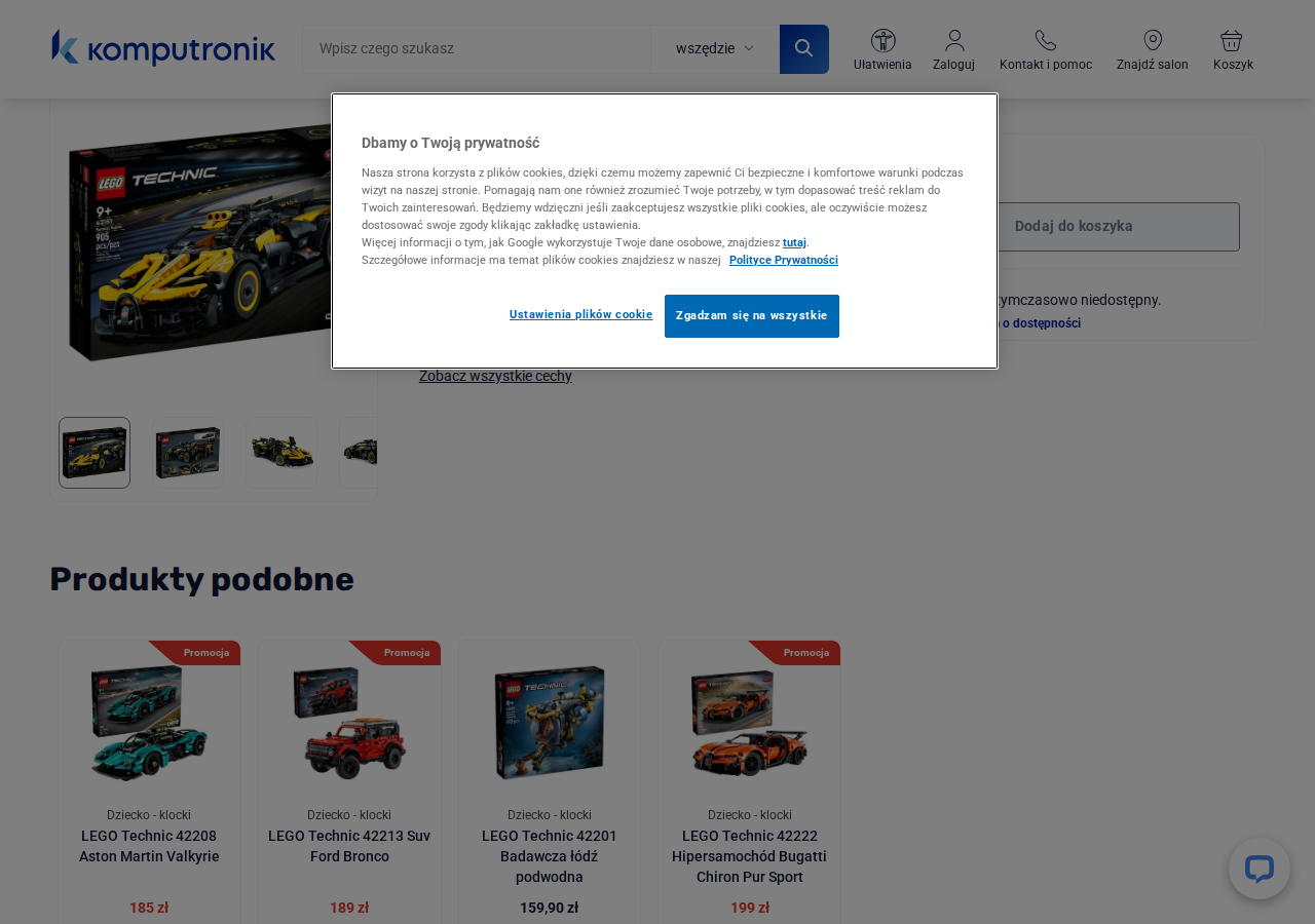Karta produktowa komputronik.pl LEGO Technic 42151 - extractability 7/100 - identyczny opis z feedu LEGO